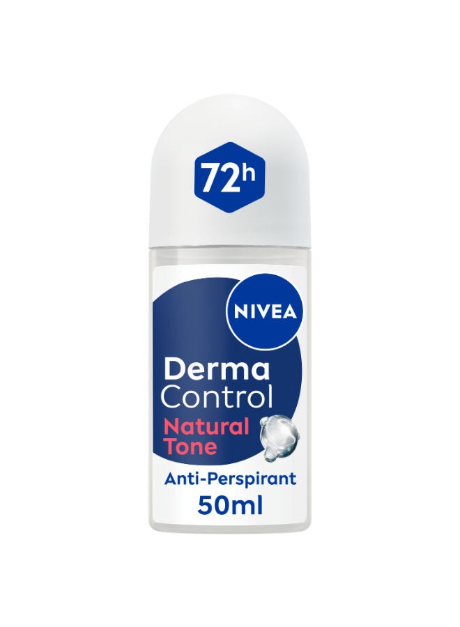 Nivea Derma Control Natural Tone Anti-Perspirant Roll-On, with Pure Hyaluron and Vitamin C, 72H Protection - Image 1